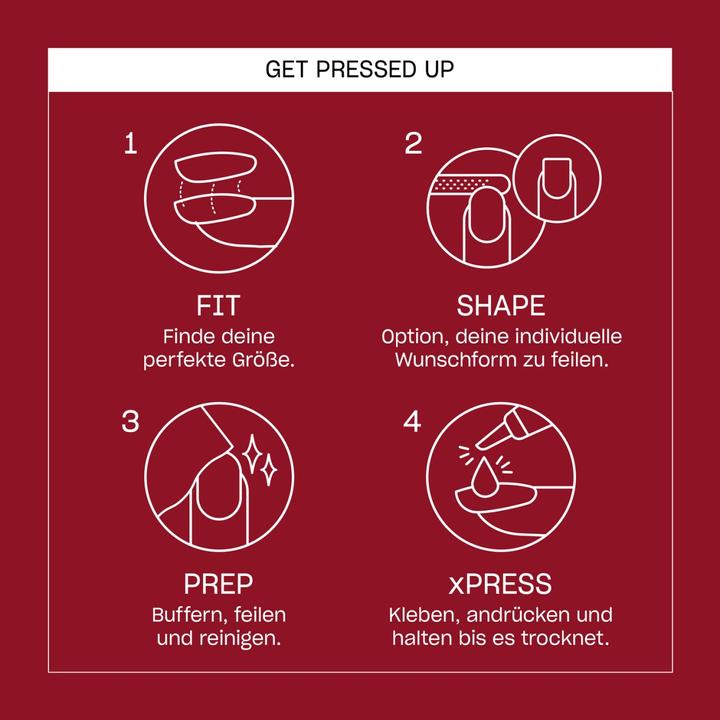 Produktbild OPI Xpress/On Nail Art (Kunstnägel, Rot)