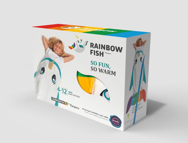Produktbild Kanguru Regnbuefisk Børne Plaid/Taeppe