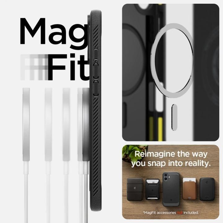 Image du produit Spigen Étui Rugged Armor Mag Magsafe pour iPhone 16 Plus 6,7" noir mat (Apple iPhone 16 Plus)
