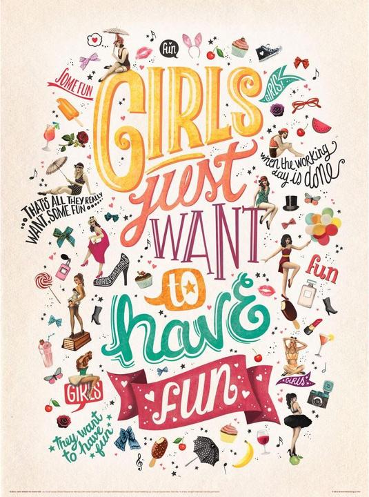 Produktbild Trenddeko Tohmé - Girls just wanna have fun (192 x 260 cm)
