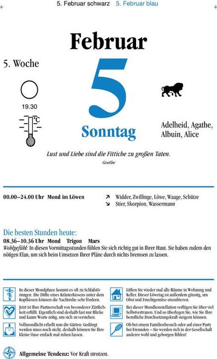 Produktbild Heyne Ludwig Mondkalender für jeden Tag (13 x 21 cm, Deutsch)