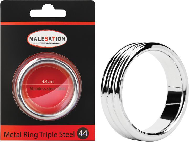 Image du produit Malesation Bague en métal Triple 44 (4.40 cm)