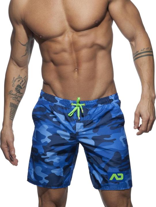 Addicted Camouflage blau Swimwear Boxer Long