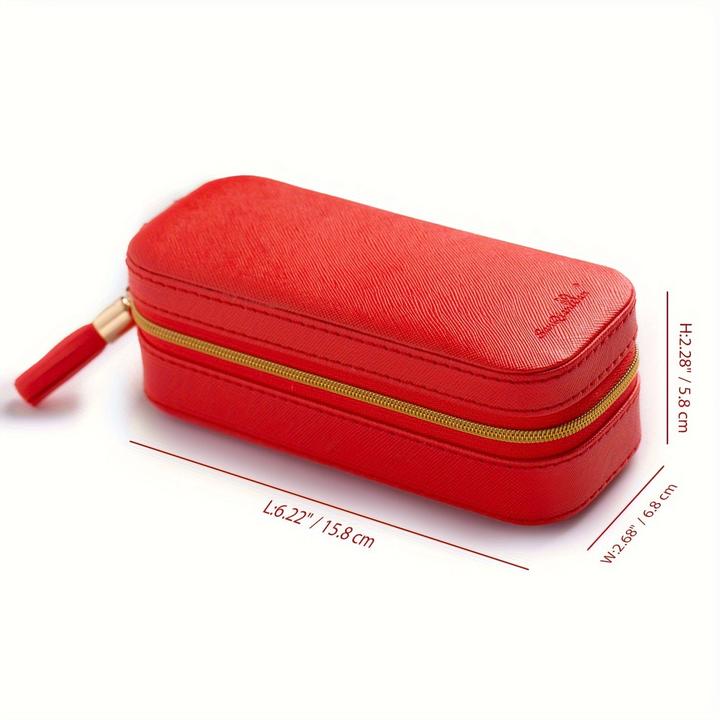 Only-Bags.Store Travel Jewelry Box, Portable Jewelry Case, PU Jewelry Box, Small Jewelry Container, Jewelry Boxes