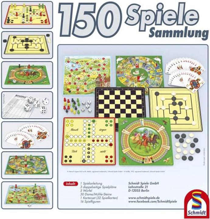 Image du produit Schmidt Spiele Schmidt Collection de jeux avec 150 jeux M.ä.d.n. et Kniffel (Allemand)