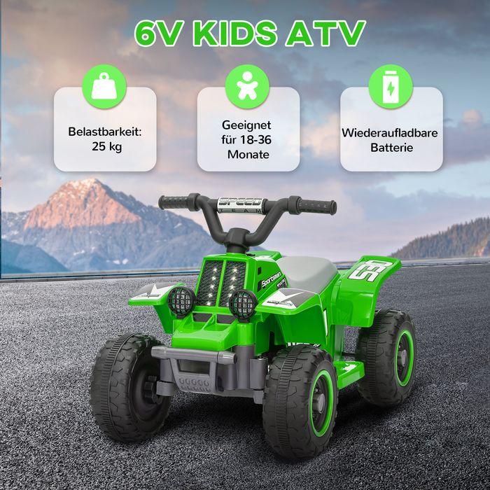 Actual product image Swisshandel24 Kinder Elektro-Quad Elektro Kinderquad mit Vorwärts-und Rückwärtsfunktion Grün (6 V)
