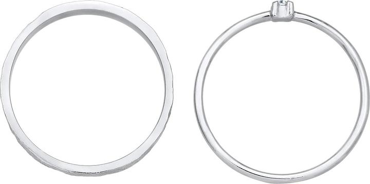 Produktbild Elli Kristall Ring, Organic, Ring Set, Solitär-Ring (54, 925 Silber)