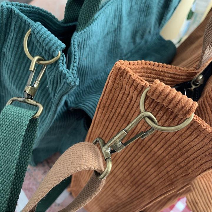 Immagine prodotto Only-Bags.Store Borsa tote in velluto a coste con chiusura magnetica, borsa tote retrò, borsa tote minimalista