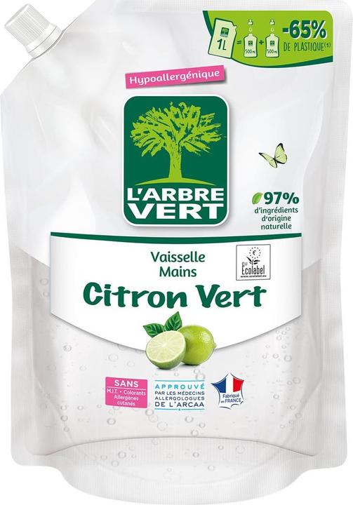 Produktbild L'arbre vert Ökologisches Geschirrspülmittel Limette Refill (Flüssig)