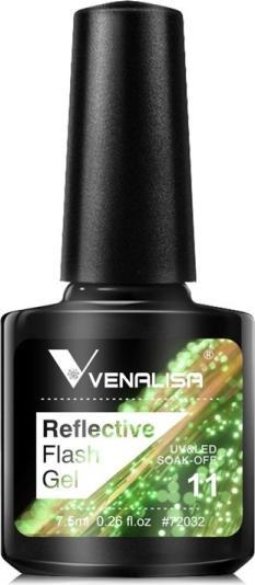 Immagine prodotto Venalisa Gel Varnish Reflective Neon Disco Gel BD11 (Verde scuro, Smalto per unghie effetto gel)