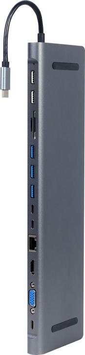 Actual product image Gembird Multiport (USB-C, 12 Ports)
