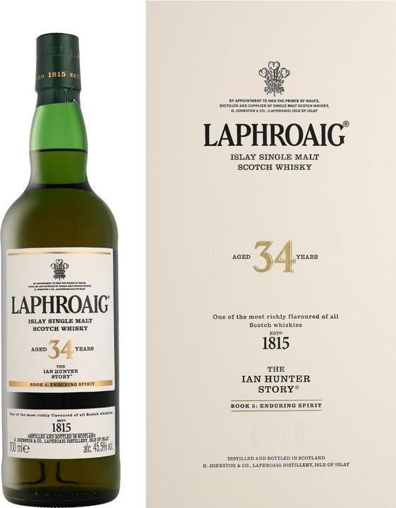 Immagine prodotto Laphroaig 34 anni La storia di Ian Hunter Libro 5 + GB 45,5% Vol. 0,7l (Whisky scozzese)
