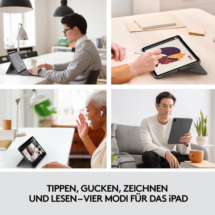 Actual product image Logitech Combo Touch (DE, iPad Air 2020 (4. Gen), iPad Air 2022 (5th Gen))