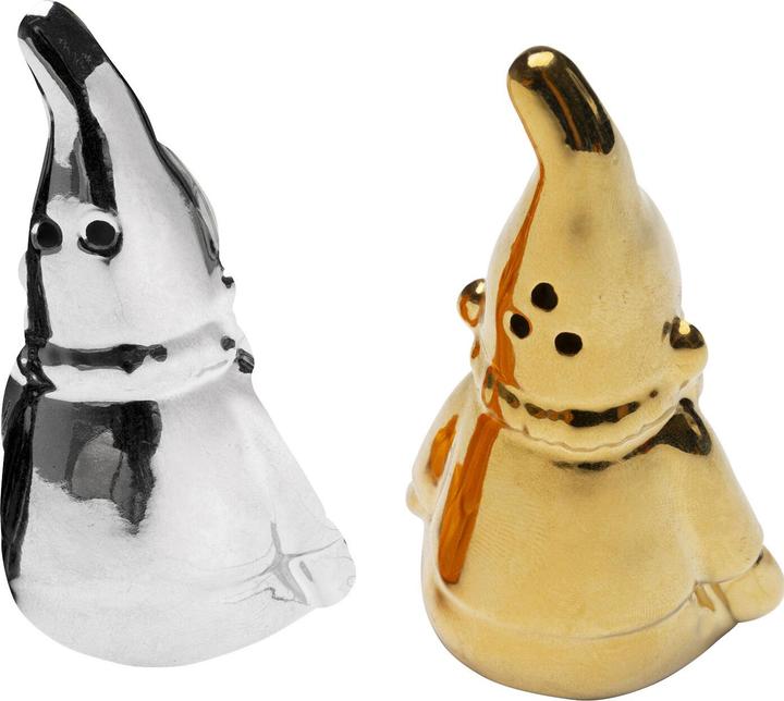 Image du produit Kare Design Salz und Pfefferstreuer Zwerg Silber/Gold (2/Set) (Sel)