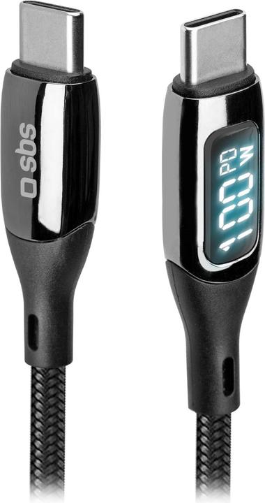 Immagine prodotto SBS Cavo da USB-C a USB-C 100W w. Display 1m nero (1 m, USB 3.0)