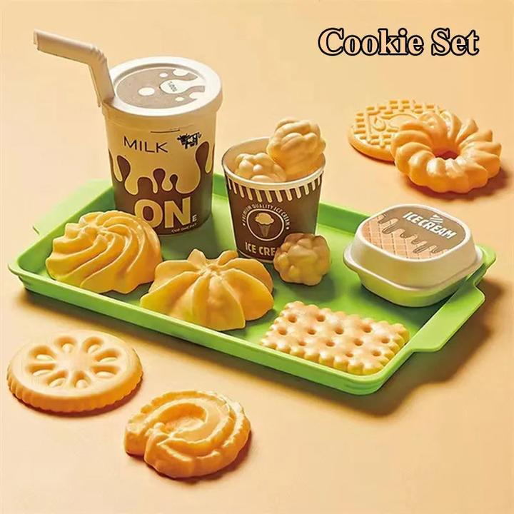 Immagine prodotto Activity Board Mini cucina per bambini Giocattolo di finzione per giocare a simulare il cibo Hamburger Biscotto
