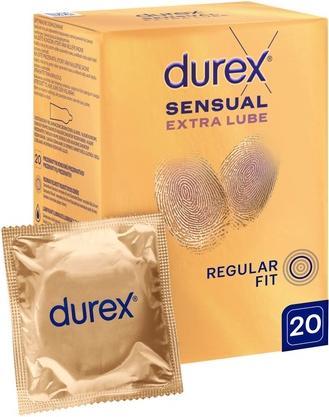 Durex Sensual Extra Lubricated Kondome - 20 Stück (20 Stk.)
