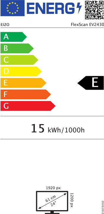 Energy Label Eizo EV2430 FlexScan (1920 x 1200 pixels, 24")