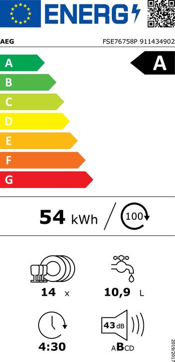 Label énergétique AEG FSE76758P