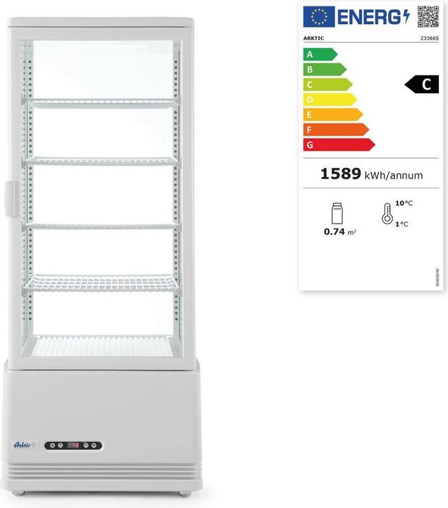 Energy Label Hendi Top cabinet white 98 l anti-fog height 1116 (98 l)