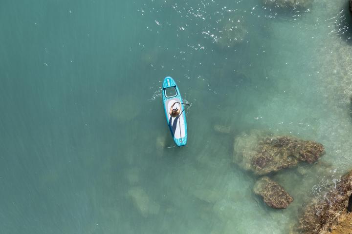 Actual product image Bestway Hydro Force Aqua Drifter View Inflatable Stand-Up Paddleboard Set with Built-in Window 3.35 m