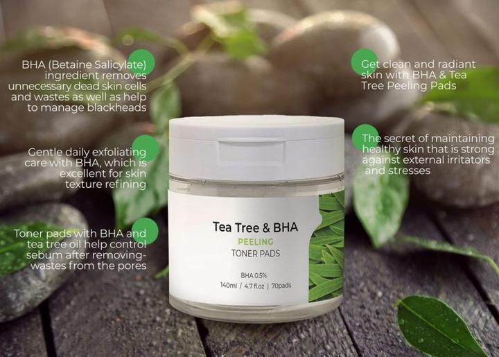 Produktbild JKosmec Tea Tree and BHA Peeling Toner Pads (Peeling, 700 ml)