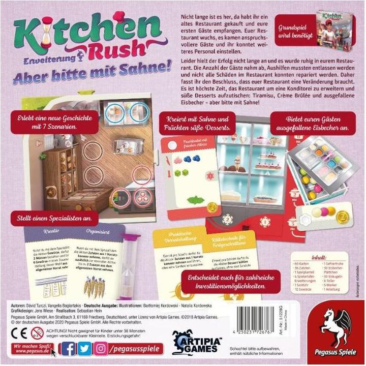 Image du produit Pegasus Jeu de famille Kitchen Rush : Mais s'il vous plaît avec de la crème (Allemand)