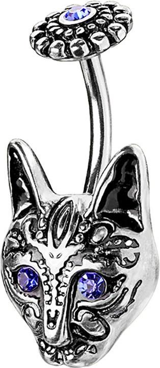 Produktbild Star Piercing Banane silber Tribal Katze (Messing, Chirurgenstahl 316L)