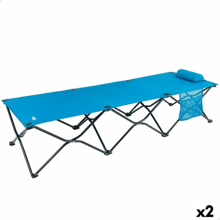 Aktive Faltbett Blau Camping 178 x 62 x 38 cm 178 x 38 x 62 cm (2 Stück)