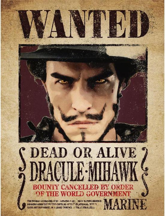 Actual product image One Piece Wanted Poster Dracule Mihawk Print (40 x 30 cm)