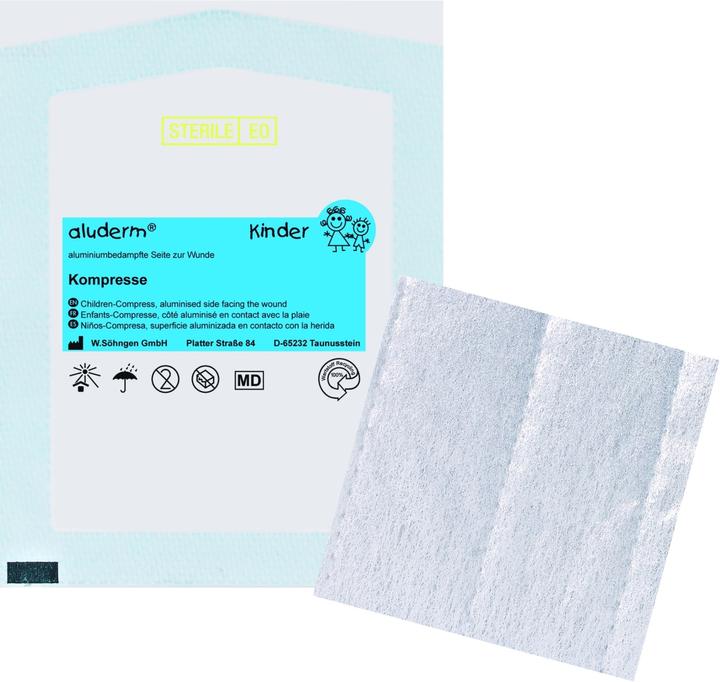 Immagine prodotto Aluderm Impacchi per bambini 6 x 6 cm, 1 pz. di impacchi