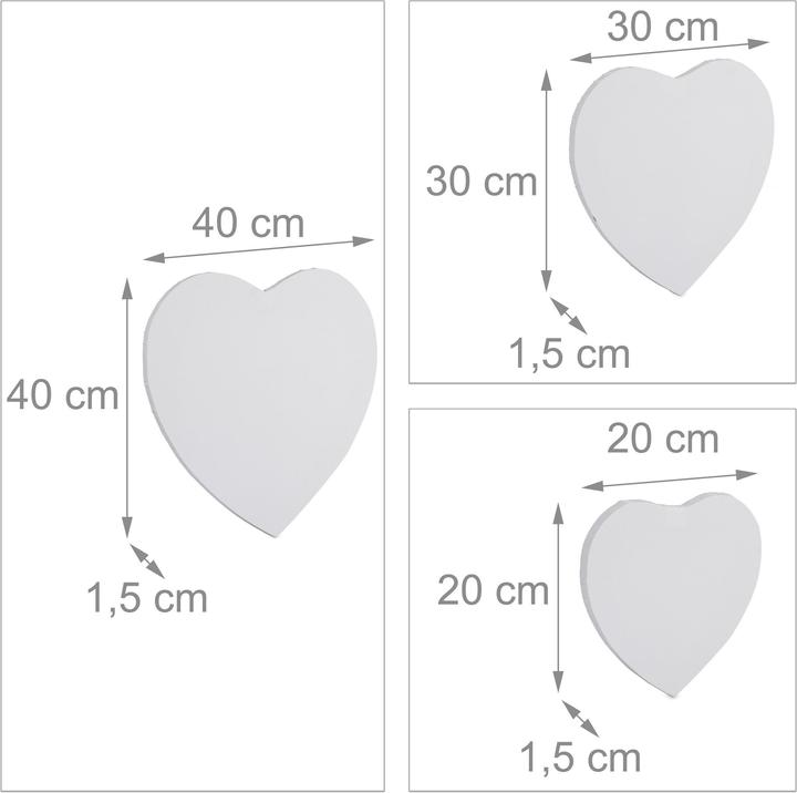 Produktbild Relaxdays 6-tlg. Leinwand-Set (Weiss)