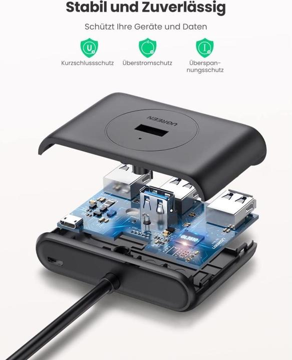 Actual product image Ugreen 40850 (USB-C, USB-A, 4 Ports)