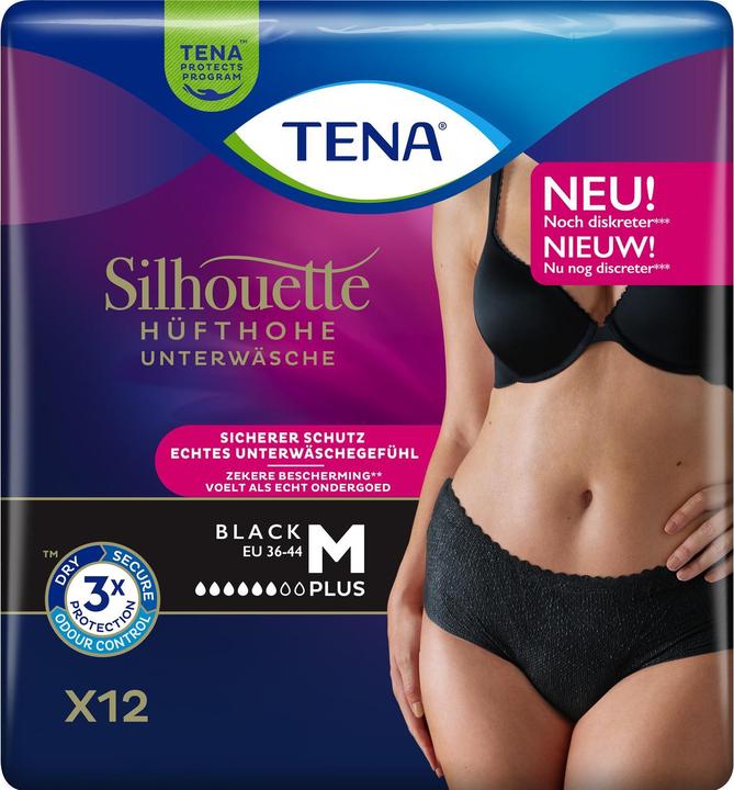 Tena Plus Pants Schwarz M (12 x, M)