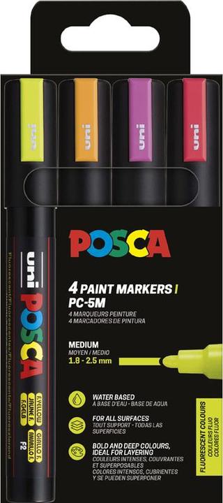 Produktbild Posca PC-5M (Neon sortiert, 2.50 mm, 4 x)