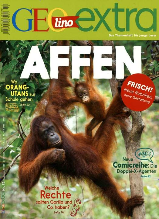 Actual product image GEOlino Extra / GEOlino extra 72/2018 - Affen (German, Martin Verg, 2018)