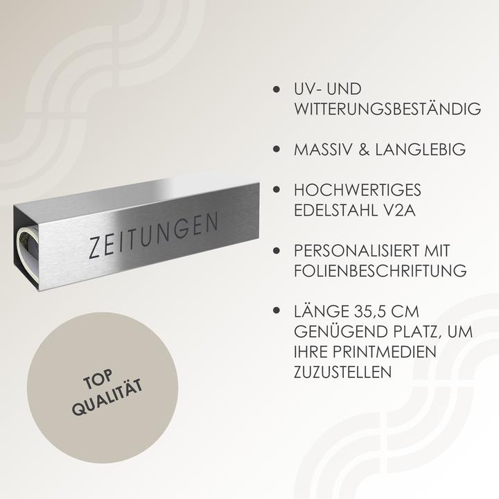 Actual product image Mocavi "Newspapers" labelled stainless steel, model ZF 1 NF75B