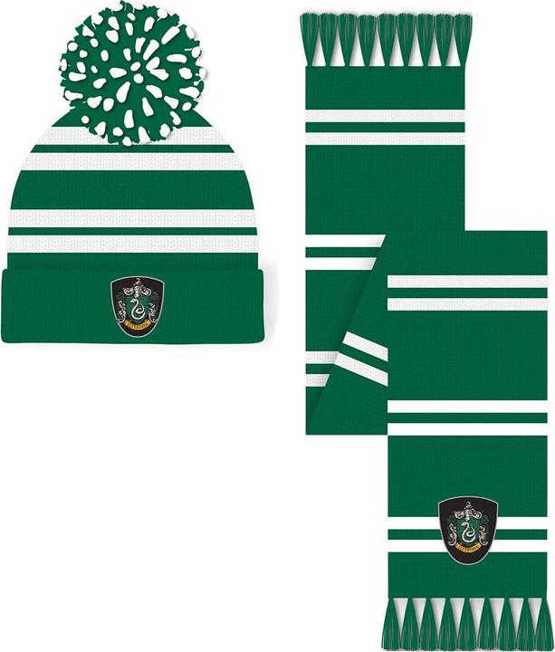 Produktbild Mütze und Schal Set Slytherin