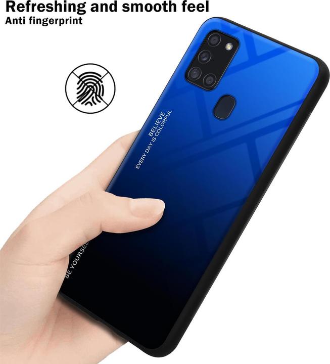 Productafbeelding Cadorabo TPU 2 kleuren glasdekking (Samsung Galaxy A21)