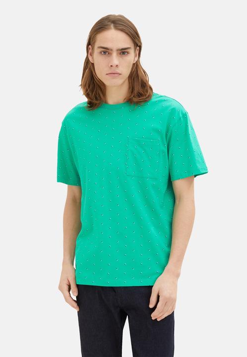 Immagine prodotto Tom Tailor T-Shirt Kurzarmshirt gepunktet mit Brusttasche (M)