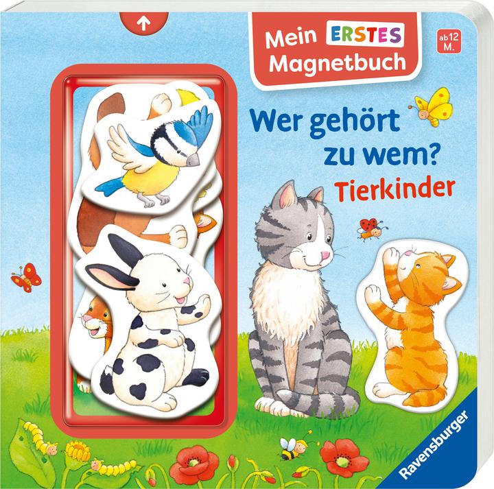 Produktbild Ravensburger Mein erstes Magnetbuch: Wer gehört zu wem? Tierkinder - Magnet-Spielbuch ab 12 Monaten, Kinderbuch (Deutsch)