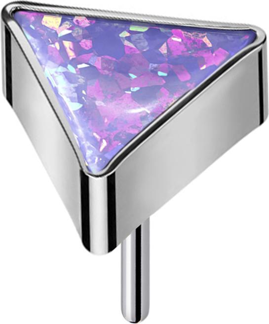 Produktbild Star Piercing Threadless dreieck silber Opal violett (ohne Messing, Titan G23)