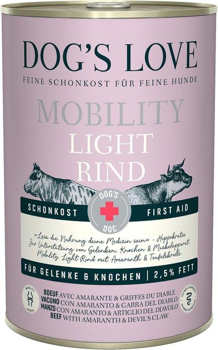 Actual product image Dog's love Wet food DOC Schonkost with beef, 400 g (Adult, 6 pcs., 460 g)