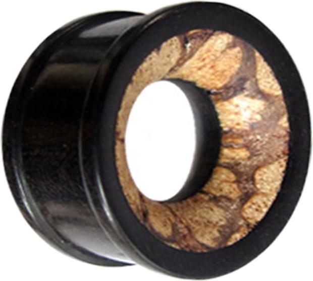 Produktbild Star Piercing Tunnel mit Antikholz Einlage aus Arang Holz (ohne Messing, Organisch)