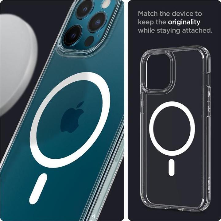Actual product image Spigen Crong ULTRA HYBRID MAG MAGSAFE IPHONE 12 PRO MAX Baltas (Apple iPhone 12 Pro Max)
