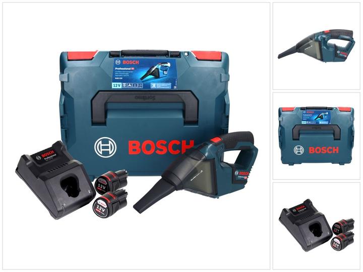 Image du produit Bosch Hausgeräte Bosch GAS 12V Professional Aspirateur sans fil avec boîtier L-Boxx + 2x Batteries GBA 12 V 3,0 Ah +