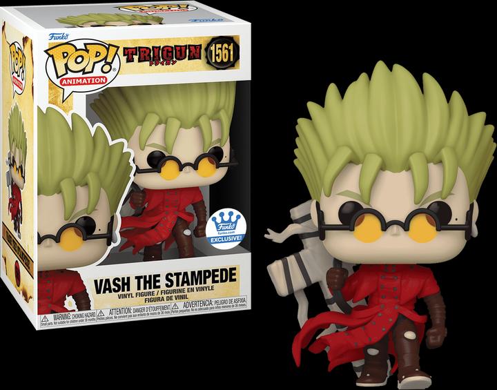 Actual product image Funko POP! Trigun Vash the Stampede with Punisher Cross Exclusive
