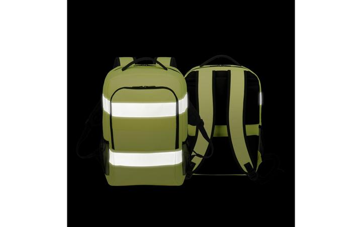 Actual product image Dicota Backpack HI-VIS Base 24 litre yellow (24 l)