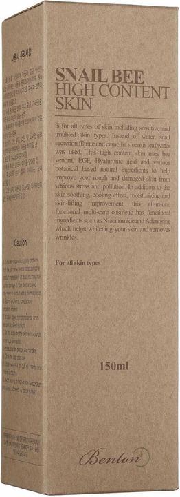 Image du produit Benton Soin Abeille Escargot Peau Haute Teneur 120 ml (150 ml, Gel visage)