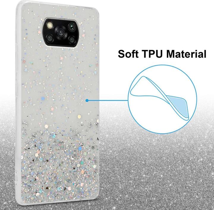 Immagine prodotto Cadorabo Custodia per Xiaomi POCO X3 NFC TPU funkelnder Glitter (Xiaomi Poco X3 NFC)